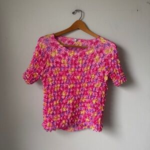 FC Vintage bubble or popcorn top butterflies print